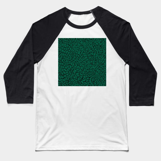 Emerald Green Abstraction Baseball T-Shirt by matise